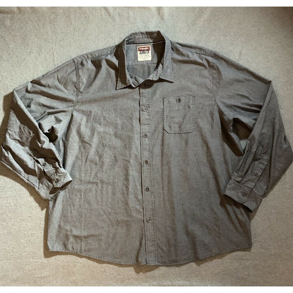 Wrangler Jeans Co Men's Shirt 3X Large Button Front Long Sleeve